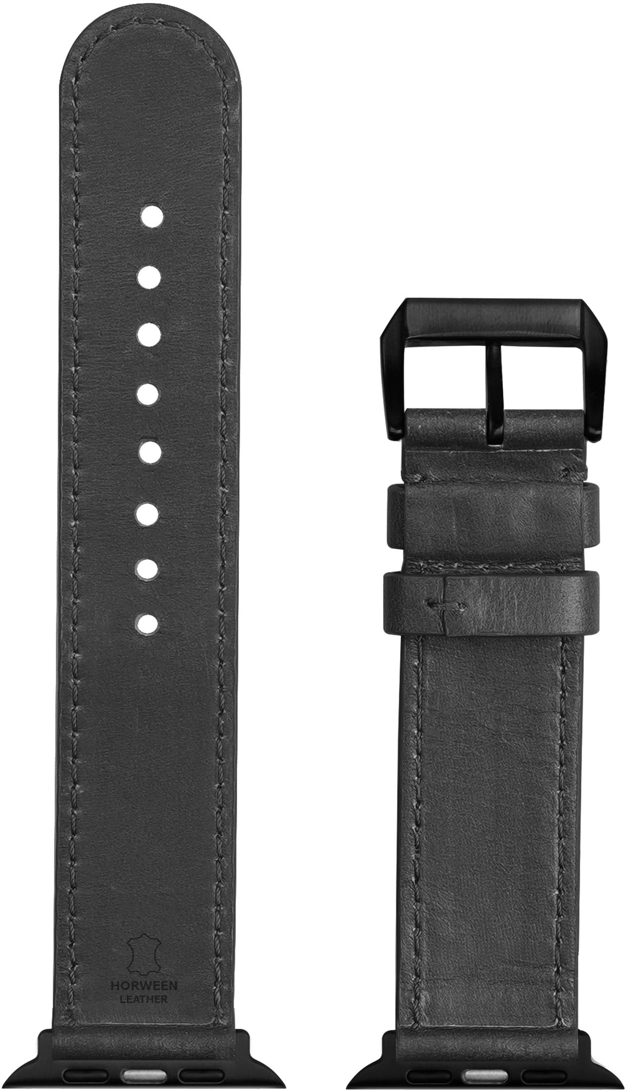 NEXT Leather Band for Apple Watch 38, 40, 41mm (Series 1-8) Black ...