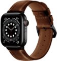 Angle Zoom. NEXT - Leather Band for Apple Watch 42, 44, 45mm (Series 1-8) and Apple Watch Ultra 49mm - Brown.