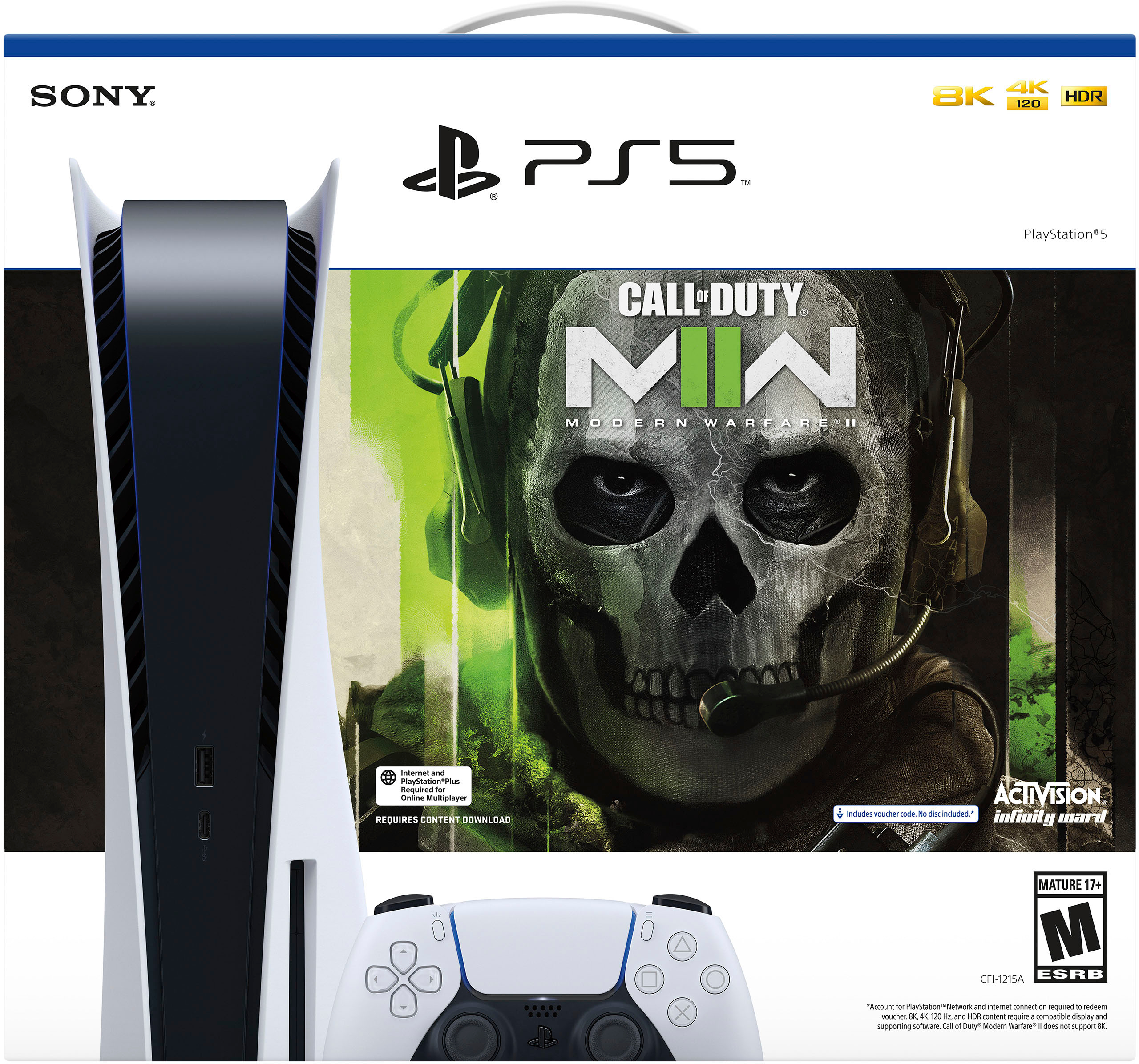 Best Buy: Sony PlayStation 5 Console – Call of Duty Modern Warfare II  Bundle White 1000030617