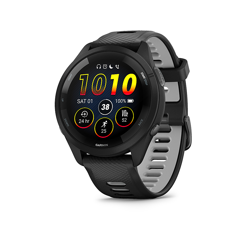 Garmin Forerunner 265 GPS Smartwatch 46 mm Fiber-reinforced polymer Black  010-02810-00 - Best Buy