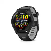 Garmin - Forerunner 265 GPS Smartwatch 46 mm Fiber-Reinforced polymer - Black - Front_Zoom