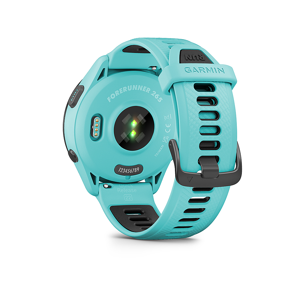 Garmin Forerunner 265 GPS Smartwatch - 46mm, Black Bezel with Whitestone  Case, Whitestone/Tidal Blue Silicone Band