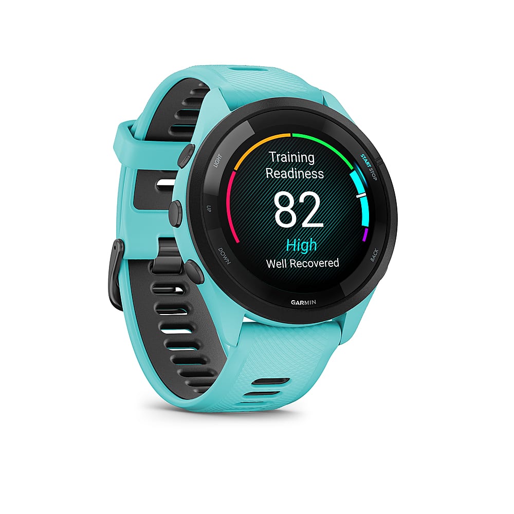 Garmin Forerunner 265 GPS Smartwatch 46 mm Fiber-reinforced polymer  Black/Whitestone 010-02810-01 - Best Buy