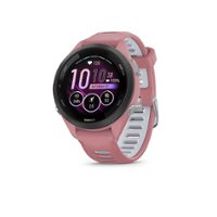 Garmin - Forerunner 265S GPS Smartwatch 42 mm Fiber-reinforced polymer - Black/Light Pink - Front_Zoom