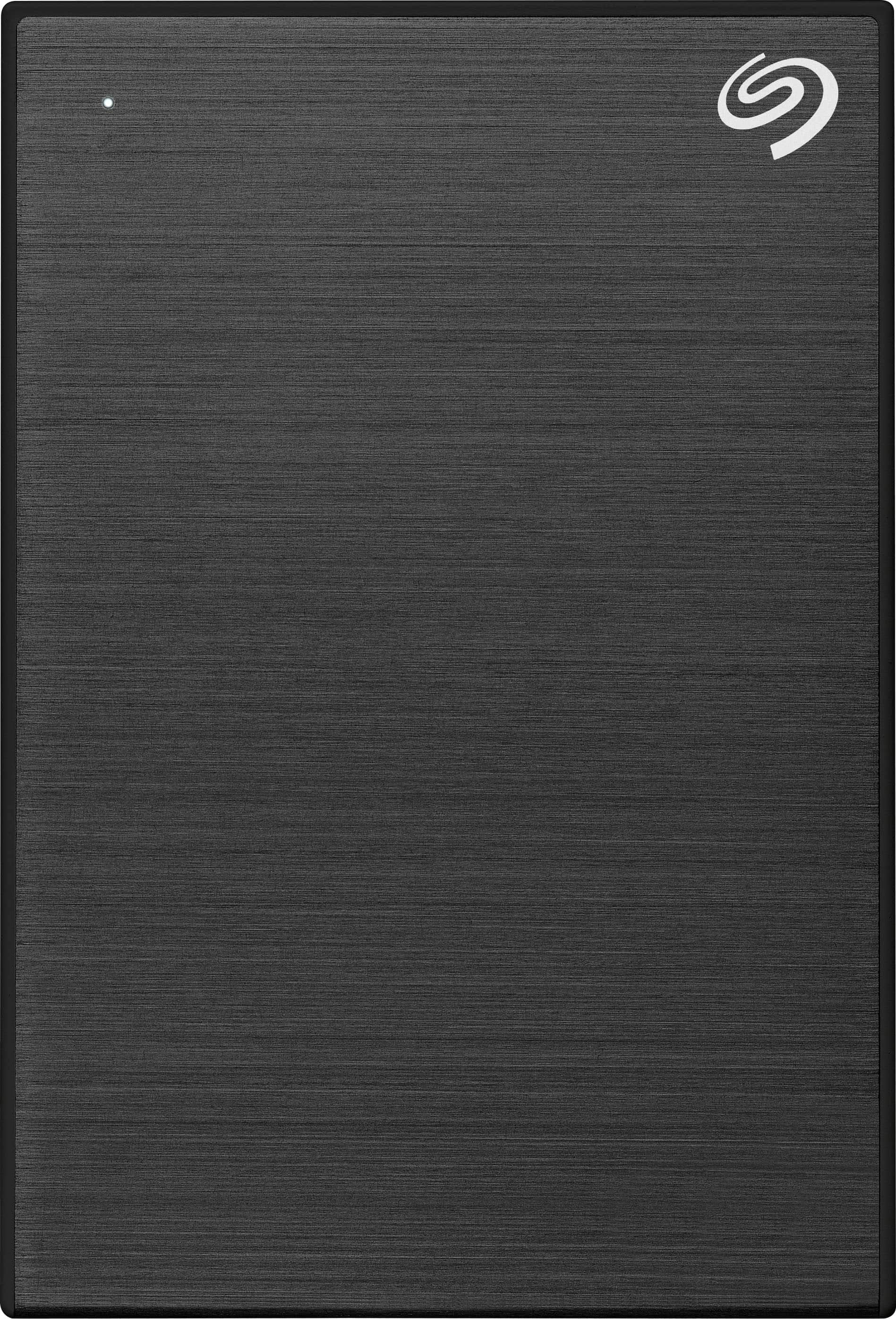Angle. Seagate - One Touch with Password 2TB External USB 3.0 Portable Hard Drive with Rescue Data Recovery Services - Black.