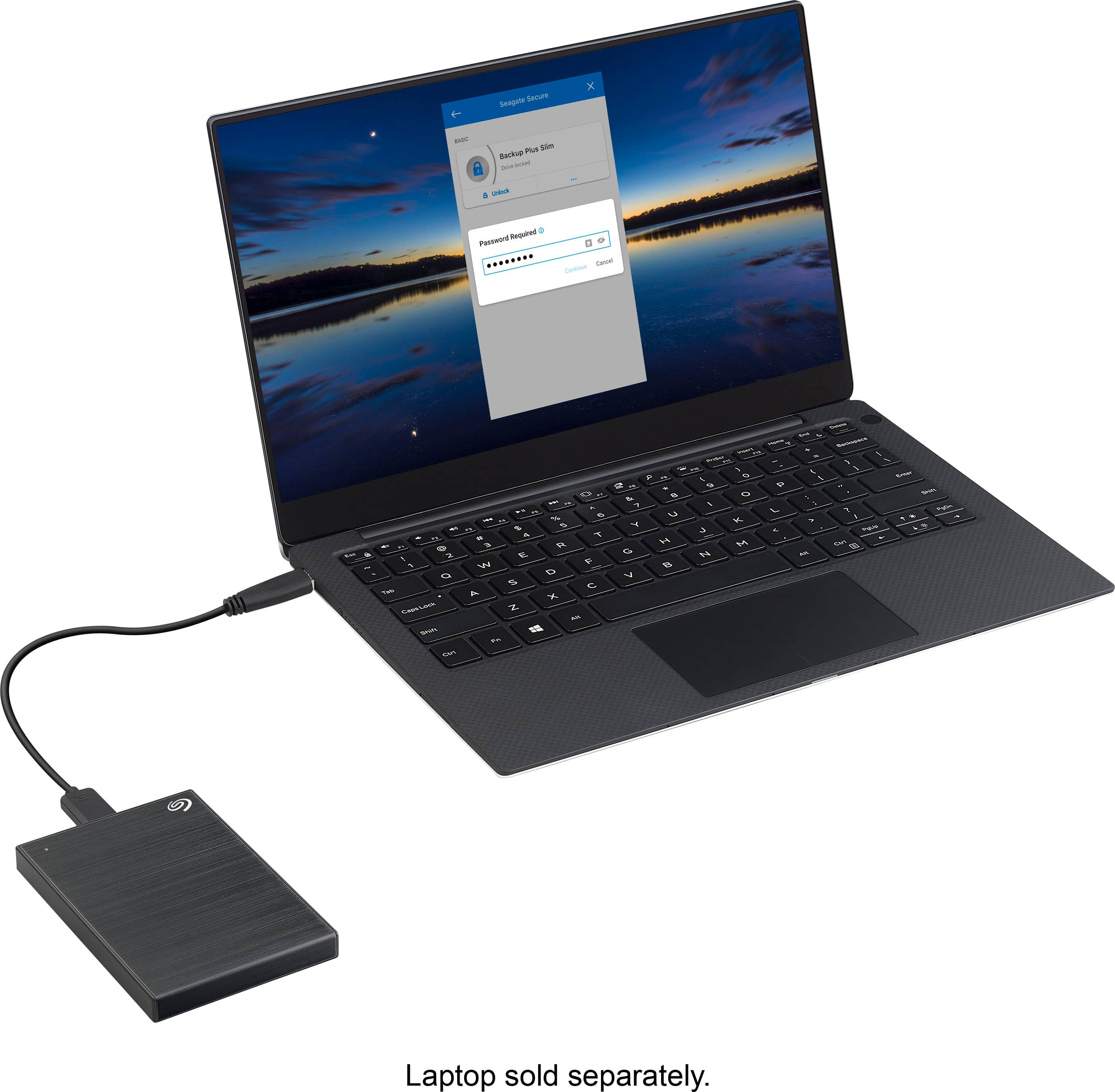 Alt View 16. Seagate - One Touch with Password 2TB External USB 3.0 Portable Hard Drive with Rescue Data Recovery Services - Black.