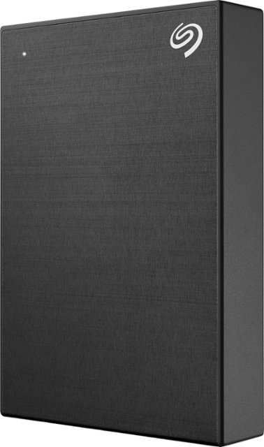 Front. Seagate - One Touch with Password 4TB External USB 3.0 Portable Hard Drive with Rescue Data Recovery Services - Black.