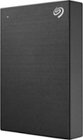 Seagate - One Touch with Password 5TB External USB 3.0 Portable Hard Drive with Rescue Data Recovery Services - Black - Front_Zoom