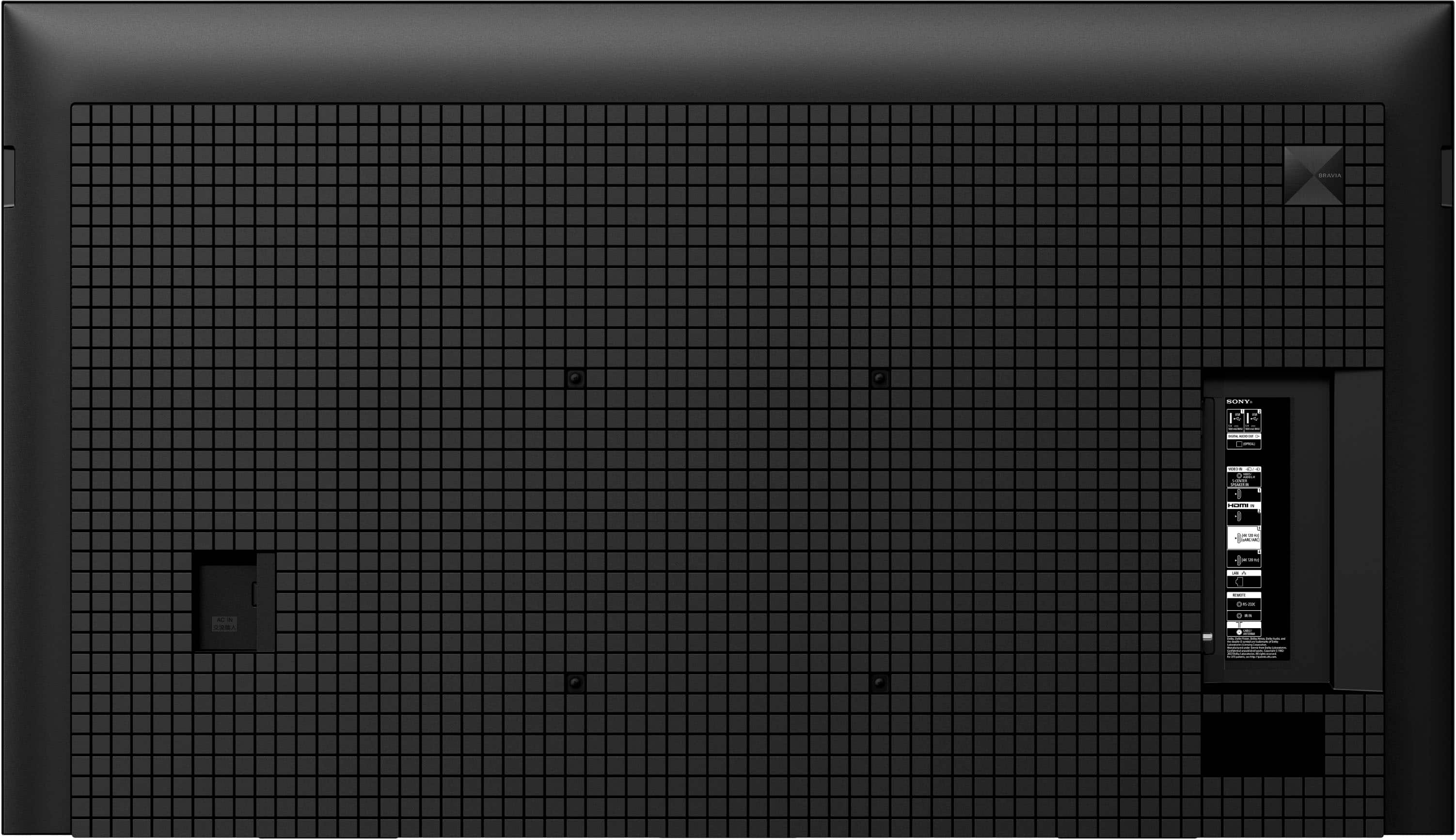 Back. Sony - 55" Class BRAVIA XR X90L LED 4K UHD Smart Google TV - Black.