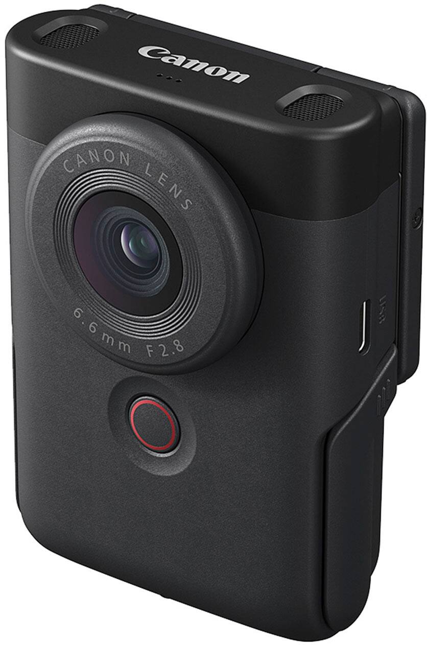 Left. Canon - PowerShot V10 4K Video 20.9-Megapixel Digital Camera for Vloggers and Content Creators - Black.