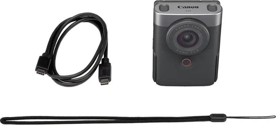 Alt View 15. Canon - PowerShot V10 4K Video 20.9-Megapixel Digital Camera for Vloggers and Content Creators - Silver.