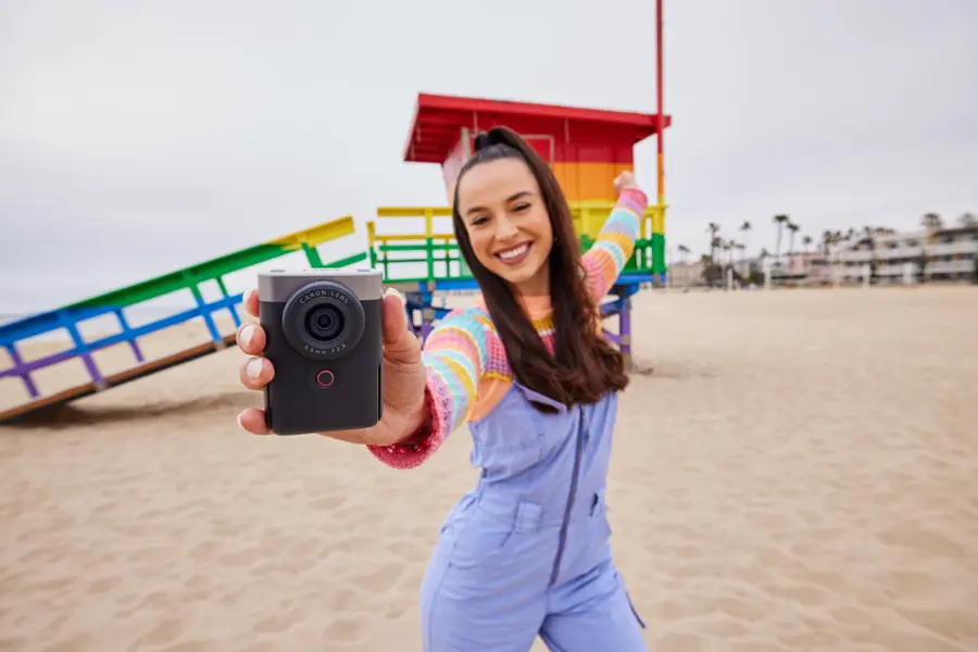 Alt View 38. Canon - PowerShot V10 4K Video 20.9-Megapixel Digital Camera for Vloggers and Content Creators - Silver.