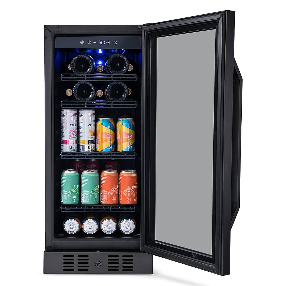 Alt View 11. NewAir - 15” FlipShelf 33-Bottle or 80-Can Beverage Cooler with Reversible Shelves.