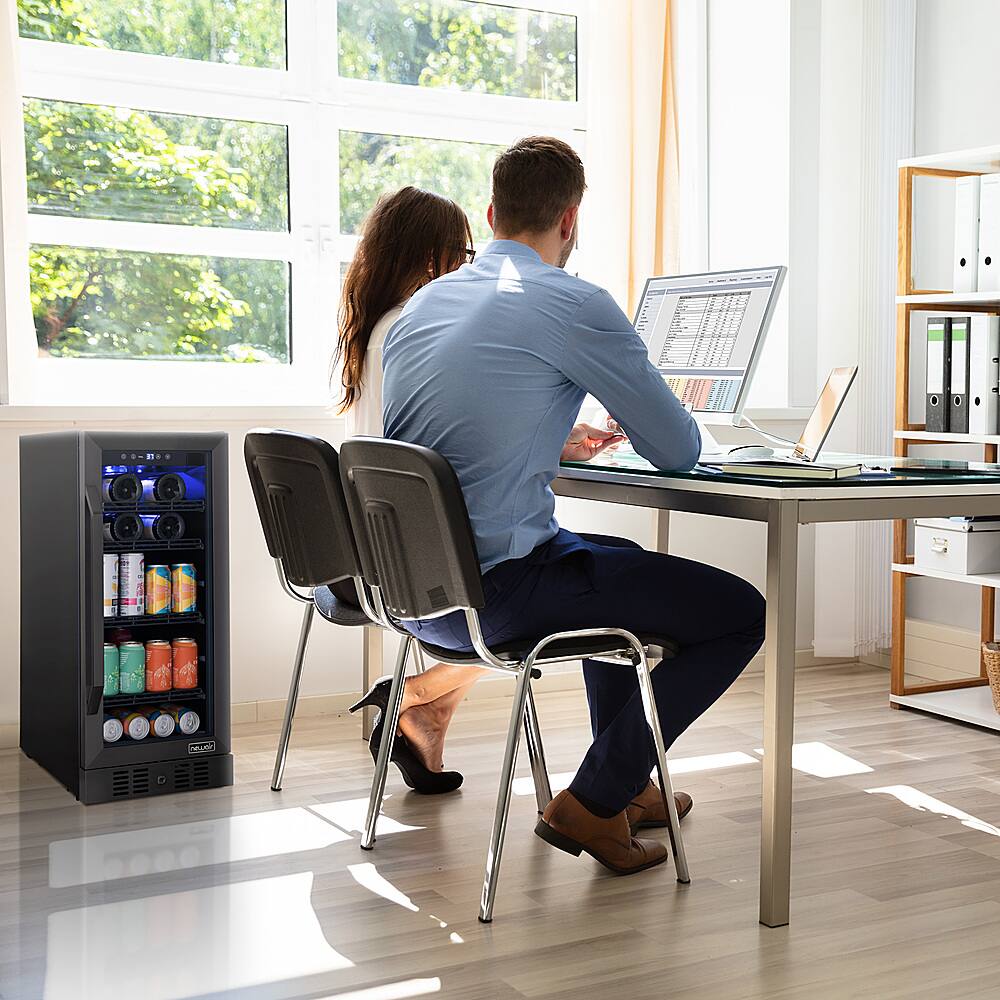 Alt View 20. NewAir - 15” FlipShelf 33-Bottle or 80-Can Beverage Cooler with Reversible Shelves.