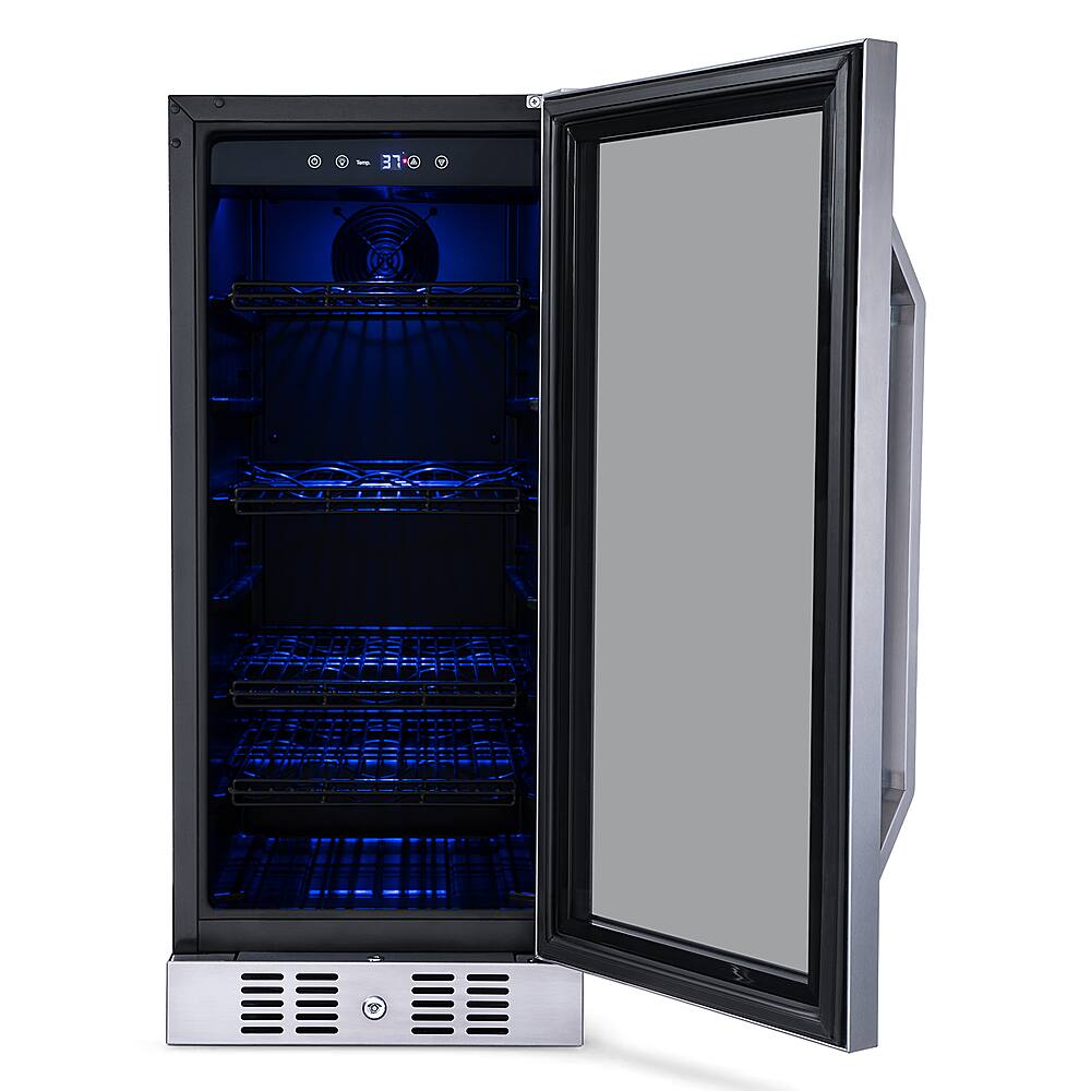 Alt View 14. NewAir - 15” FlipShelf 33-Bottle or 80-Can Beverage Cooler with Reversible Shelves.