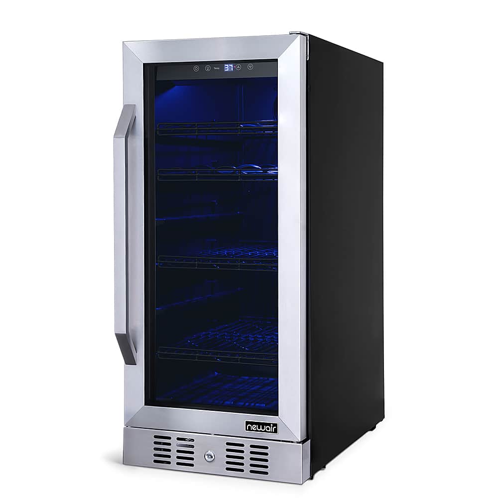 Alt View 15. NewAir - 15” FlipShelf 33-Bottle or 80-Can Beverage Cooler with Reversible Shelves.