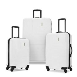 American Tourister - Groove 20", 24", 28" Expandable Spinner Suitcase Set (3 piece) - WHITE - Front_Zoom