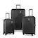Front. American Tourister - Groove 20", 24", 28" Expandable Spinner Suitcase Set (3 piece) - BLACK.