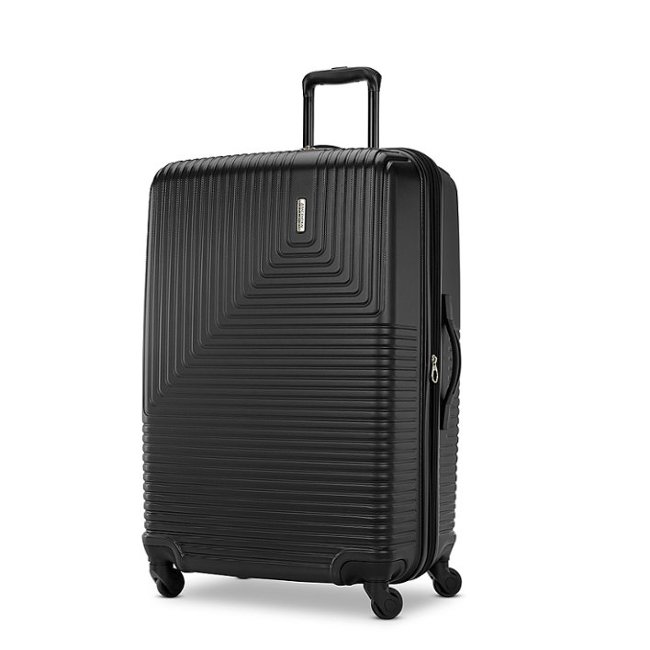 American Tourister - Groove 20", 24", 28" Expandable Spinner Suitcase Set (3 piece) - BLACK_5