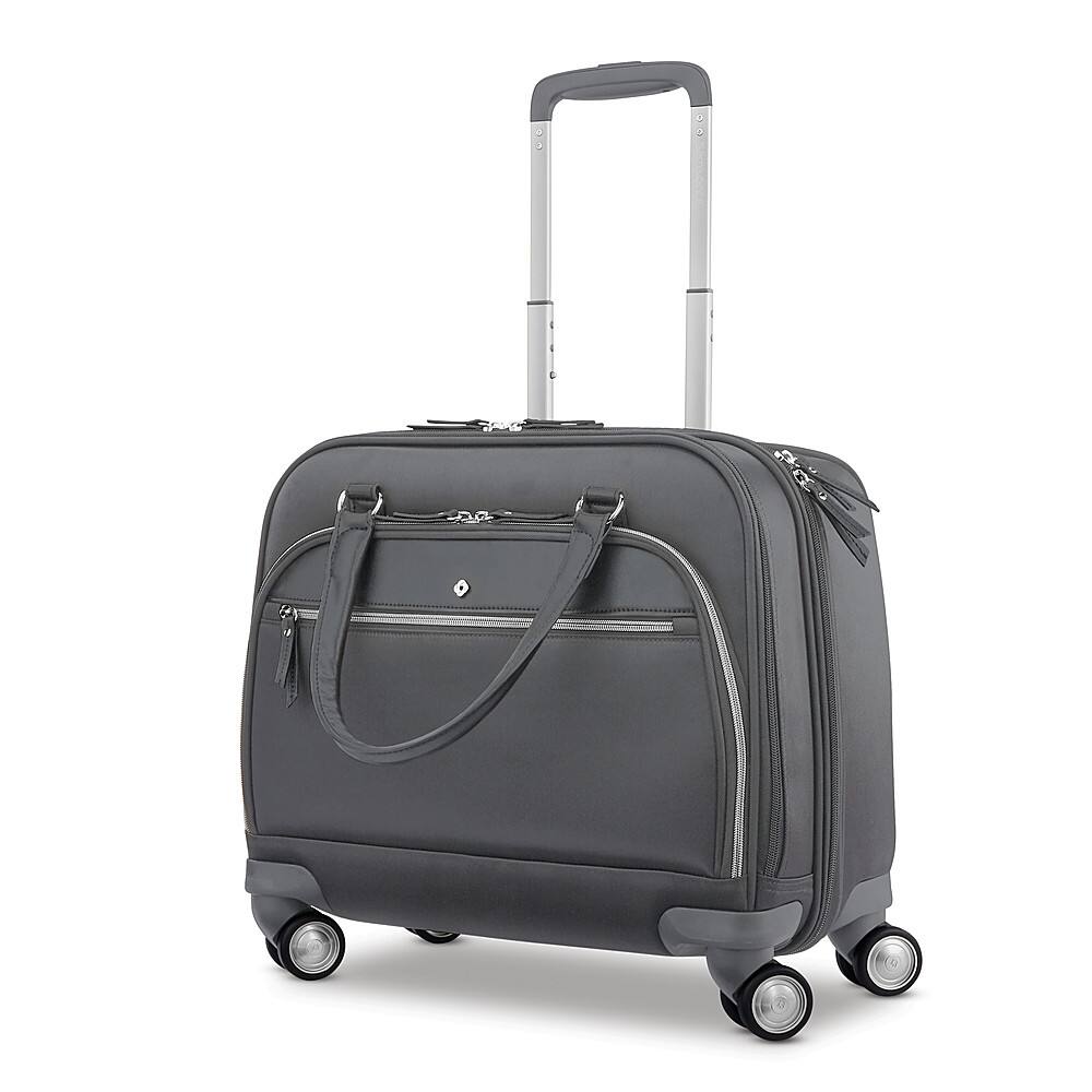 Left View: Samsonite - Mobile Solution Upright Wheeled Carryall for 15.6" Laptop - Black