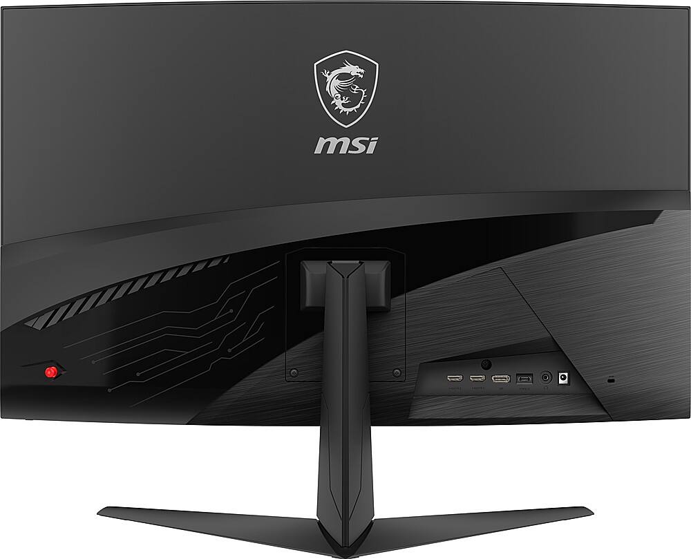 Back. MSI - G321CU 32" Curved 4K UHD 144Hz 1ms FreeSync with HDR Gaming Monitor(DisplayPort,Type-C, HDMI) - Black.