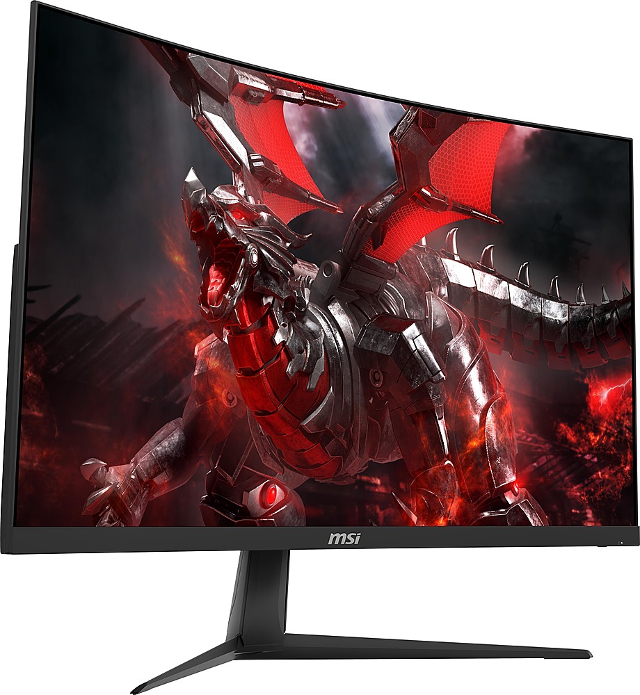 Angle View: MSI - G321CU 32" Curved 4K UHD 144Hz 1ms FreeSync with HDR Gaming Monitor(DisplayPort,Type-C, HDMI) - Black