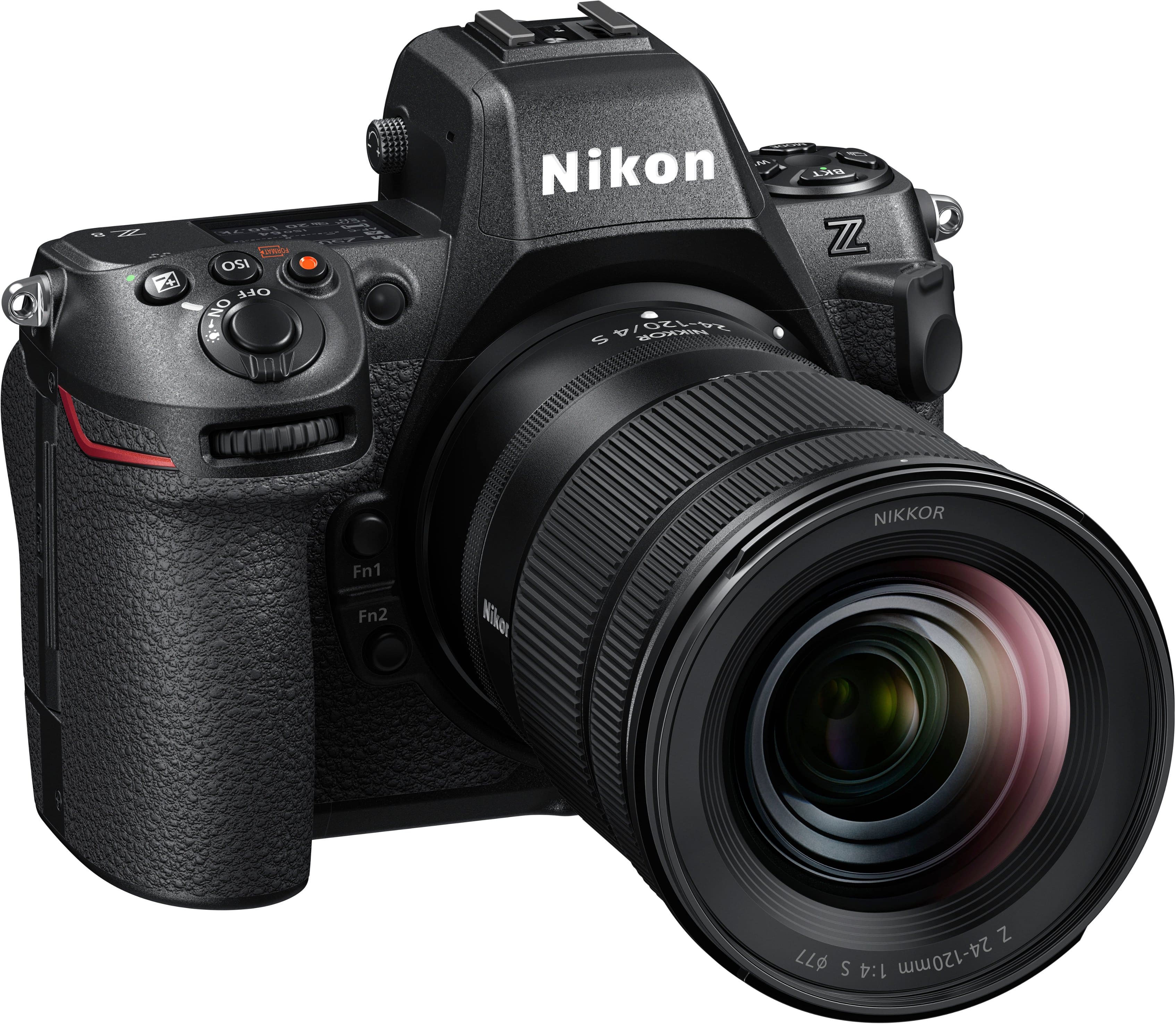 Angle. Nikon - Z 8 8K Video Mirrorless Camera Body w/ NIKKOR Z 24-120mm f/4 S lens - Black.