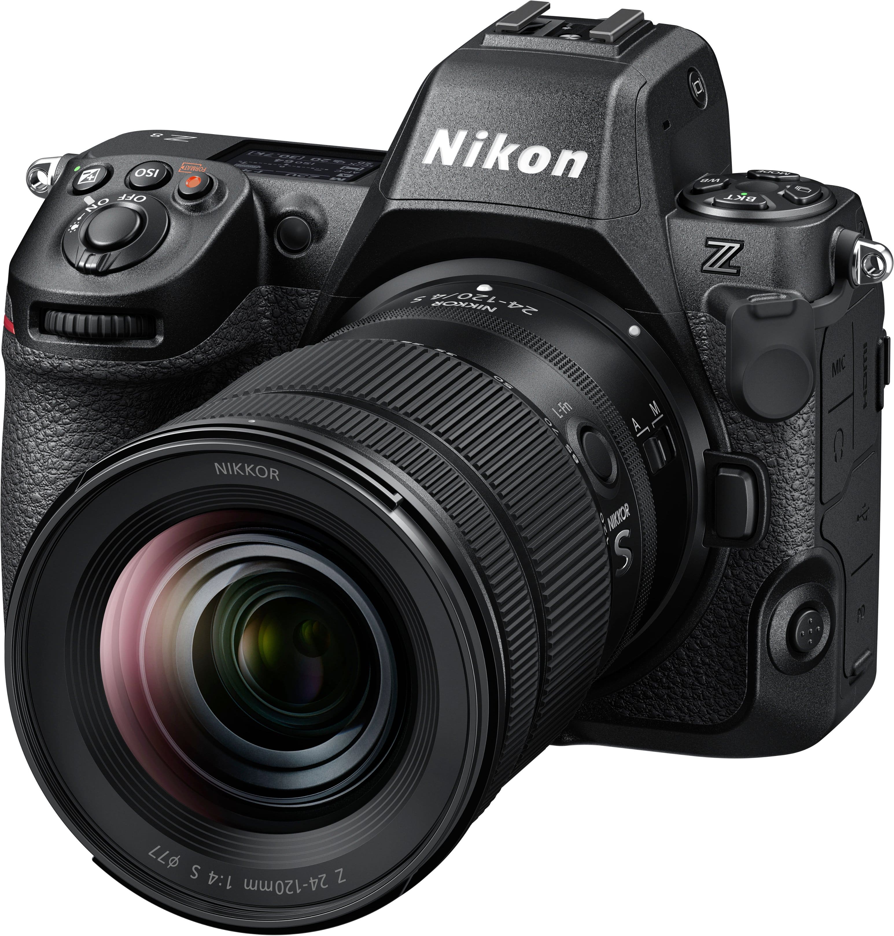 Nikon - Z 8 8K Video Mirrorless Camera Body w/ NIKKOR Z 24-120mm f/4 S lens - Black - Front_Zoom