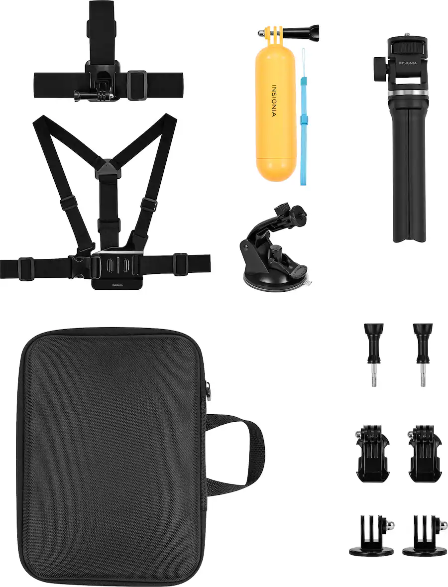 Insignia™ 12 Piece GoPro Accessory Kit for Most GoPro Cameras NS-GPK23 ...