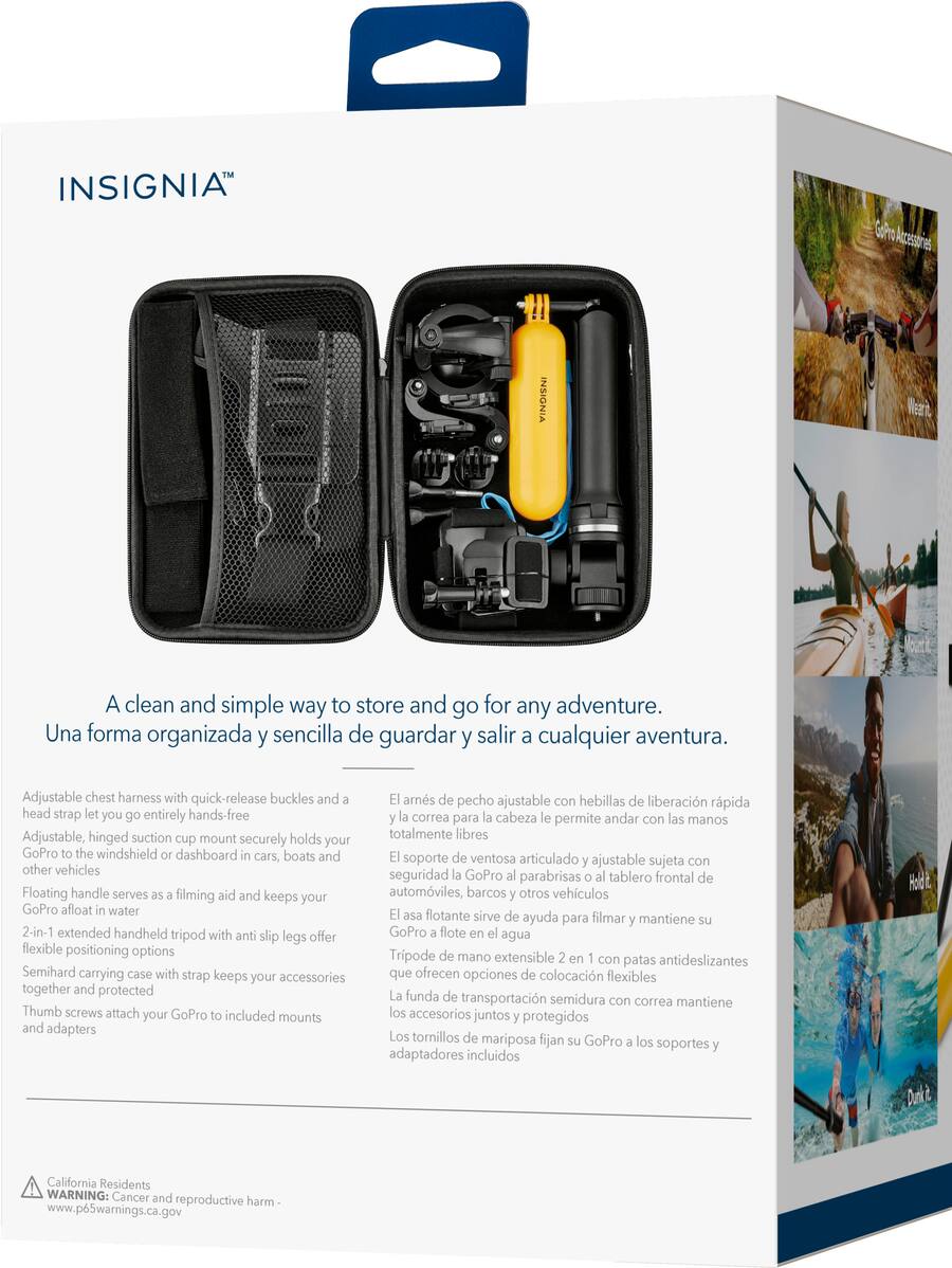 Gopro Scale Accessory Insignia™ 12 Piece GoPro Accessory Kit for Most GoPro Cameras NS-GPK23 ...