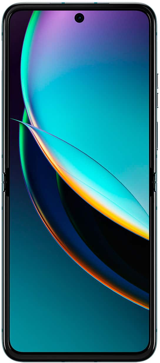 Angle. Motorola - razr+ 2023 256GB (Unlocked) - Glacier Blue.