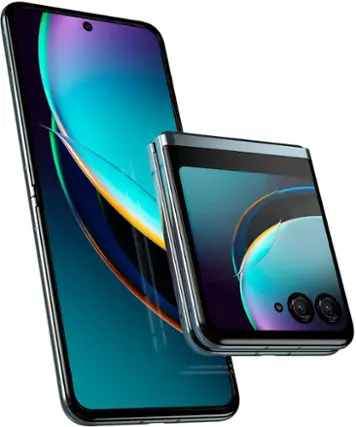 Front. Motorola - razr+ 2023 256GB (Unlocked) - Glacier Blue.