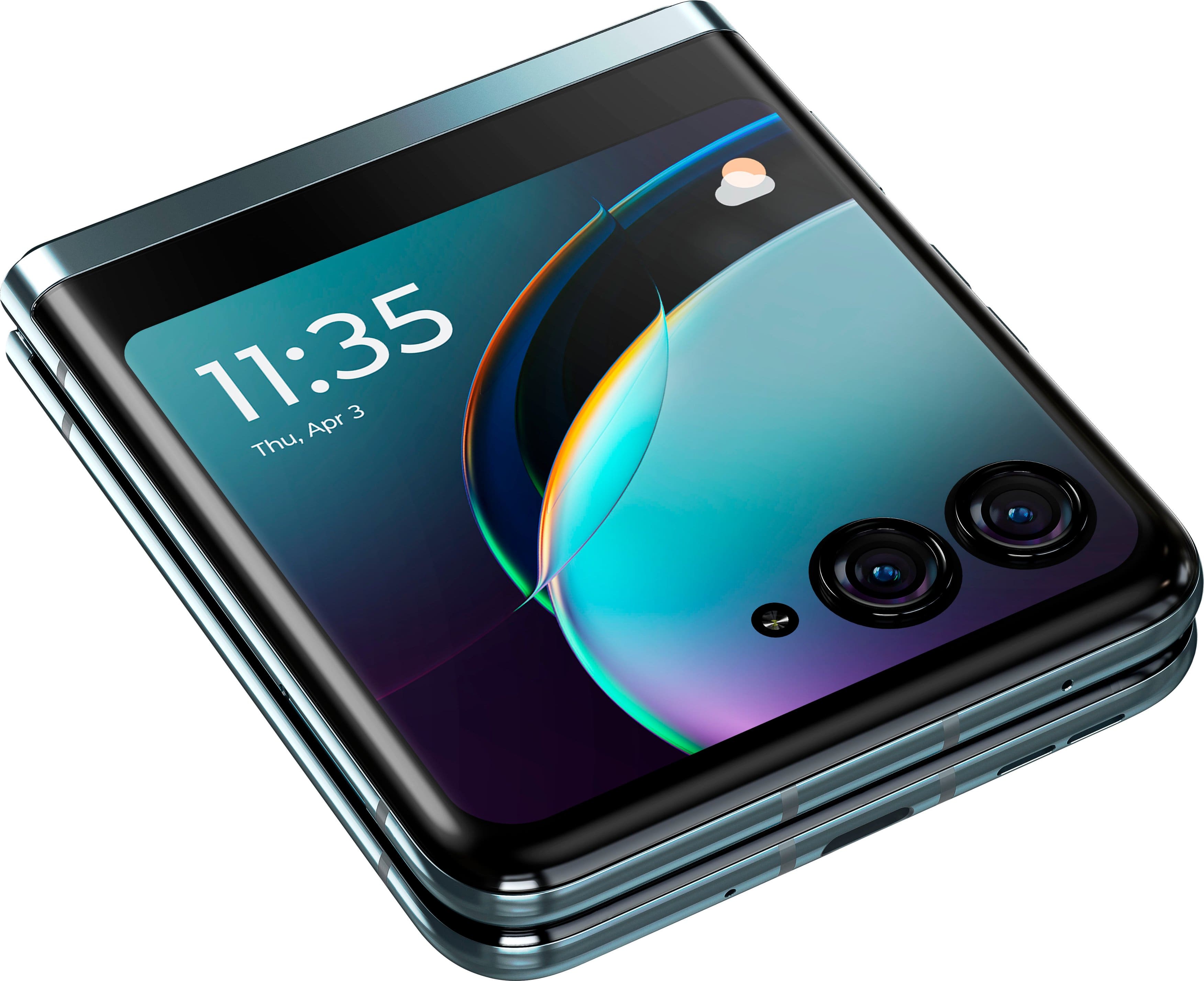 Alt View 1. Motorola - razr+ 2023 256GB (Unlocked) - Glacier Blue.