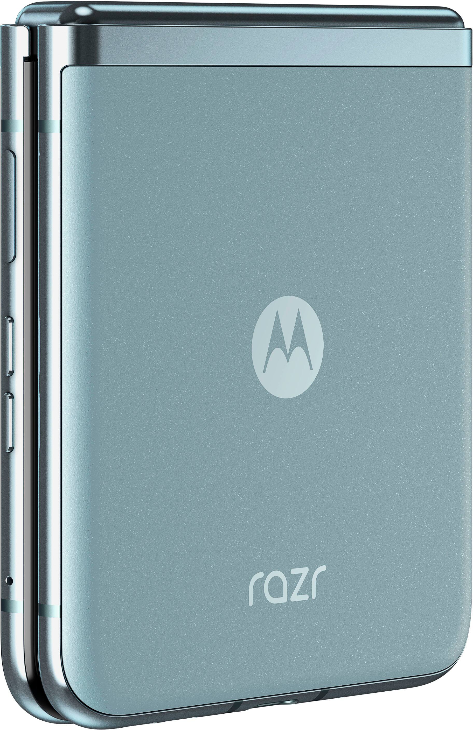 Alt View 24. Motorola - razr+ 2023 256GB (Unlocked) - Glacier Blue.