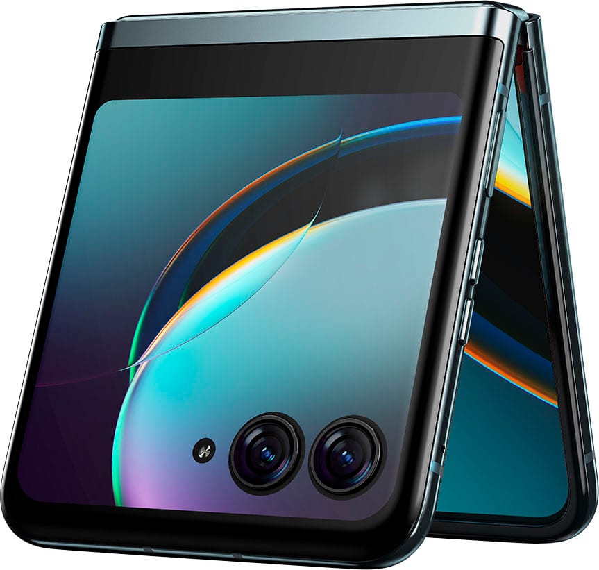 Alt View 27. Motorola - razr+ 2023 256GB (Unlocked) - Glacier Blue.