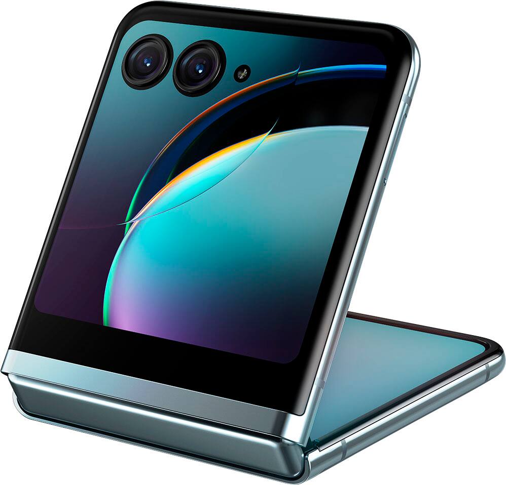 Alt View 28. Motorola - razr+ 2023 256GB (Unlocked) - Glacier Blue.