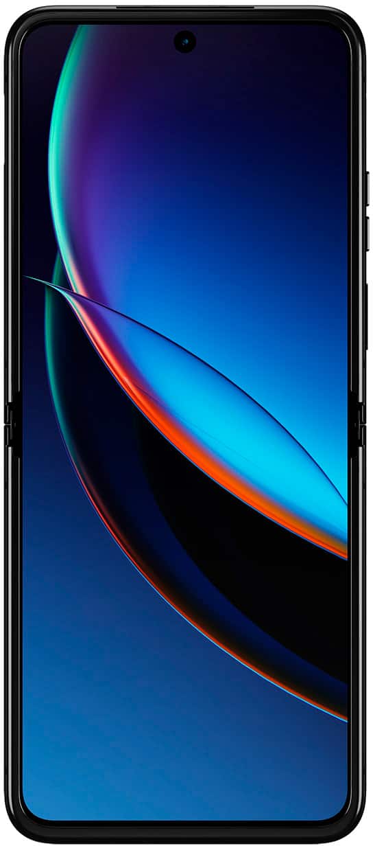 Angle. Motorola - razr+ 2023 256GB (Unlocked) - Infinite Black.