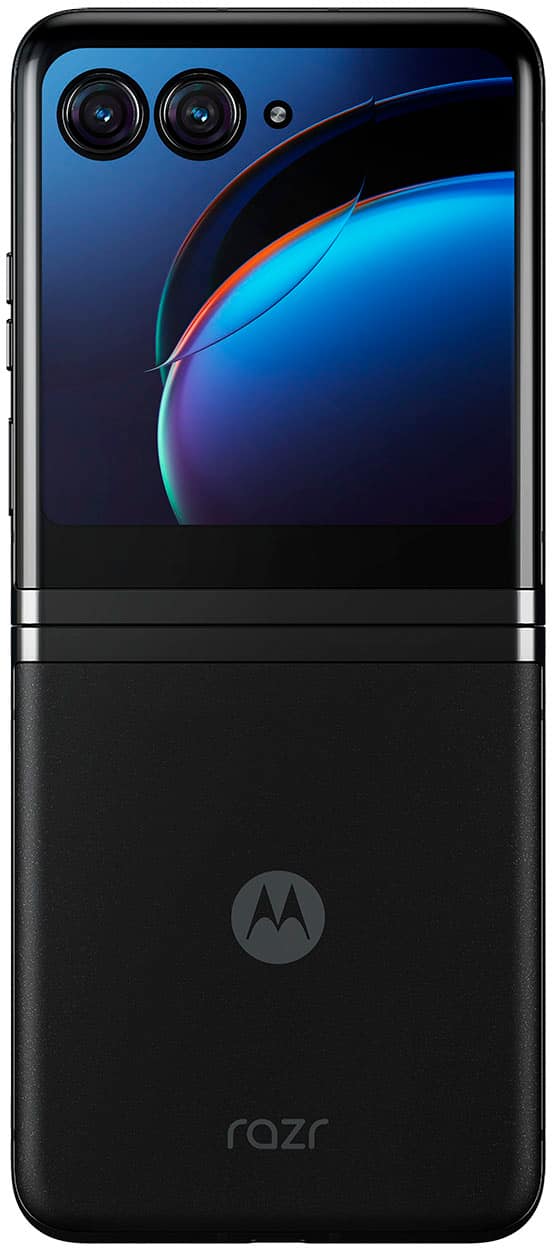 Left. Motorola - razr+ 2023 256GB (Unlocked) - Infinite Black.