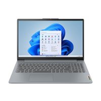 Lenovo - IdeaPad Slim 3 15.6" Laptop - AMD Ryzen 3 with 8GB Memory - 256 GB SSD - Arctic Gray - Front_Zoom