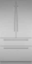 Thermador - Freedom Collection 23.1 Cu. Ft. French Door Built-in Smart Refrigerator with Masterpiece Series Handles - Stainless Steel - Front_Zoom