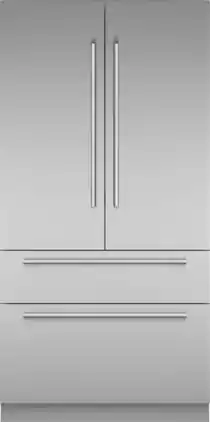 Thermador - Freedom Collection 23.1 Cu. Ft. French Door Built-in Smart Refrigerator with Masterpiece Series Handles - Stainless Steel