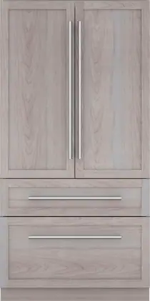 Thermador - Freedom Collection 23.1 Cu. Ft. French Door Built-in Smart Refrigerator with Internal Water Dispenser - Custom Panel Ready