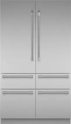 Front. Thermador - Freedom Collection 27.7 Cu. Ft. French Door Built-in Smart Refrigerator with Professional Series Handles - Stainless Steel.