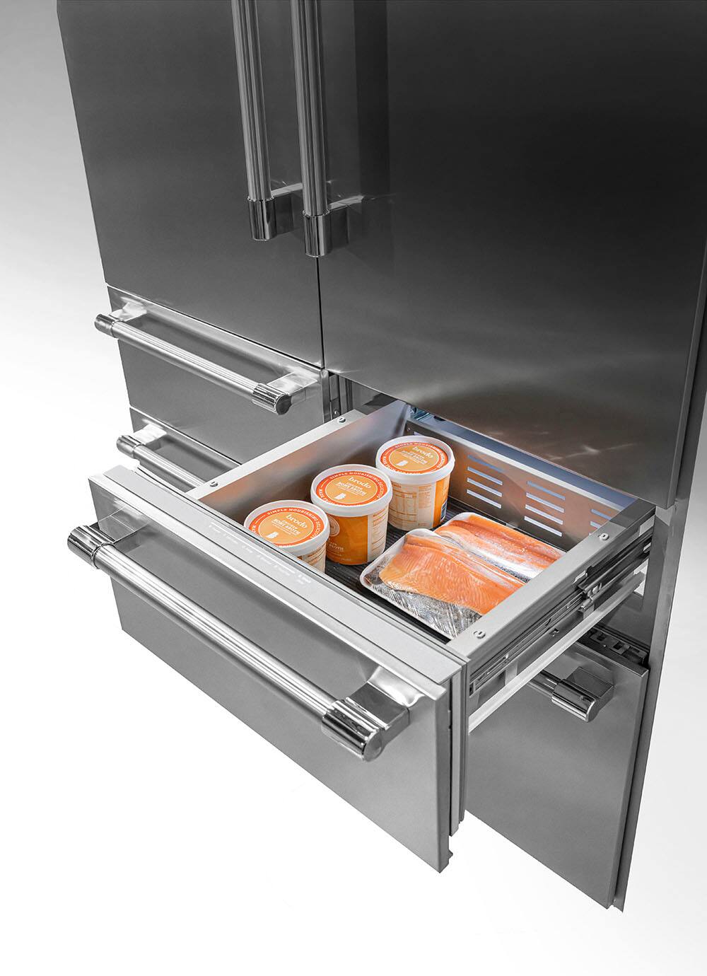 Alt View 18. Thermador - Freedom Collection 27.7 Cu. Ft. French Door Built-in Smart Refrigerator with Professional Series Handles - Stainless Steel.