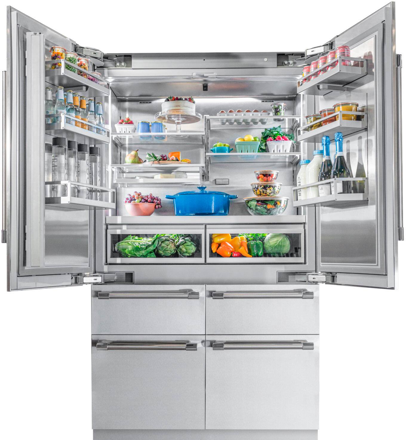 Alt View 2. Thermador - Freedom Collection 27.7 Cu. Ft. French Door Built-in Smart Refrigerator with Professional Series Handles - Stainless Steel.