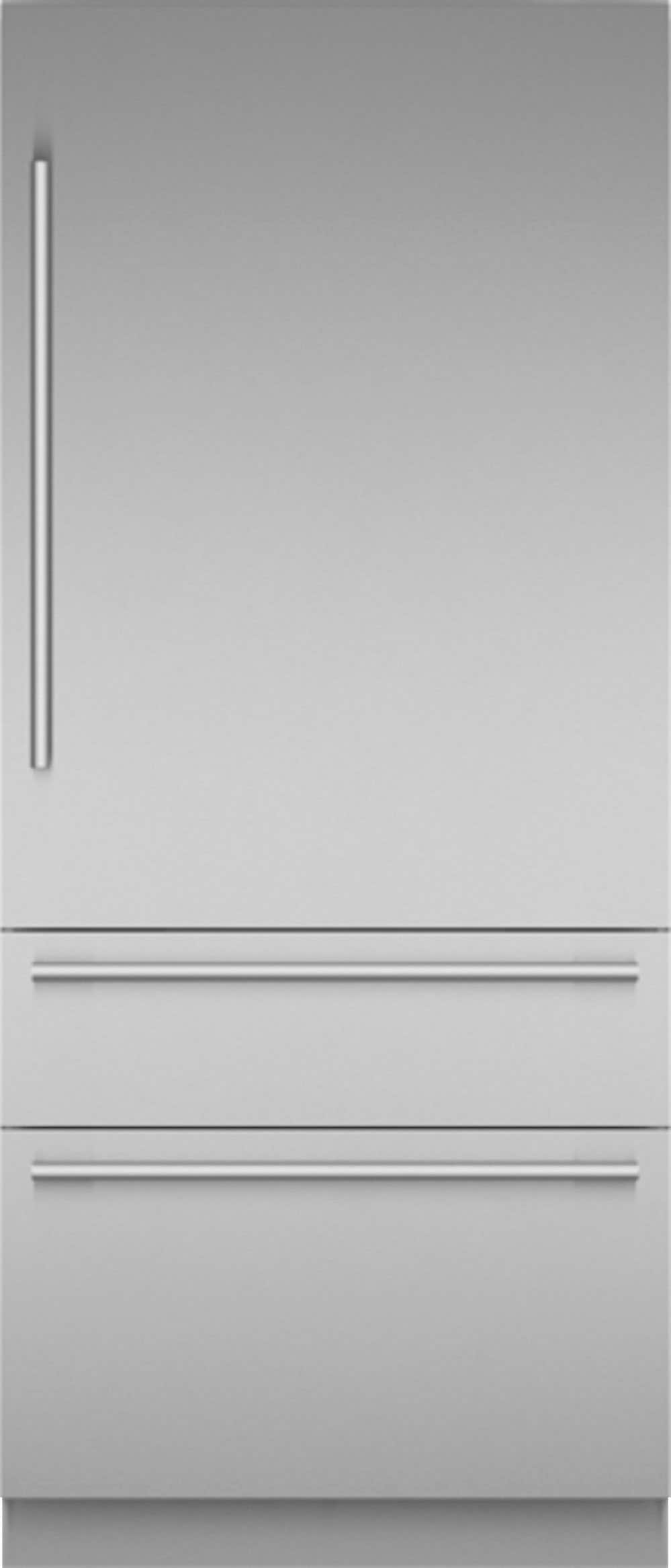 Thermador - Freedom Collection 18.8 Cu. Ft. Bottom Freezer Built-in Smart Refrigerator with Masterpiece Series Handles - Stainless Steel - Front_Zoom