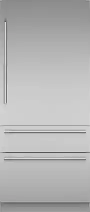 Thermador - Freedom Collection 18.8 Cu. Ft. Bottom Freezer Built-in Smart Refrigerator with Masterpiece Series Handles - Stainless Steel