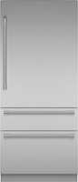 Thermador - Freedom Collection 20.2 Cu. Ft. Bottom Freezer Built-in Smart Refrigerator with Professional Series Handles - Stainless Steel - Front_Zoom