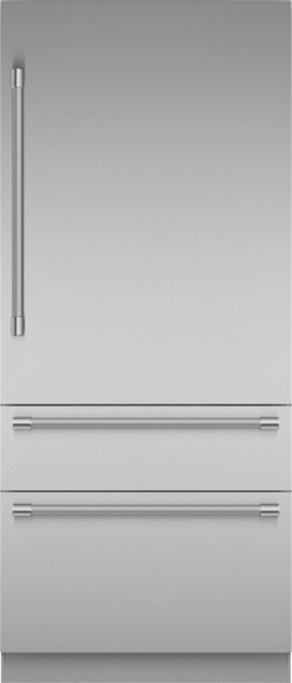 Front. Thermador - Freedom Collection 20.2 Cu. Ft. Bottom Freezer Built-in Smart Refrigerator with Professional Series Handles - Stainless Steel.