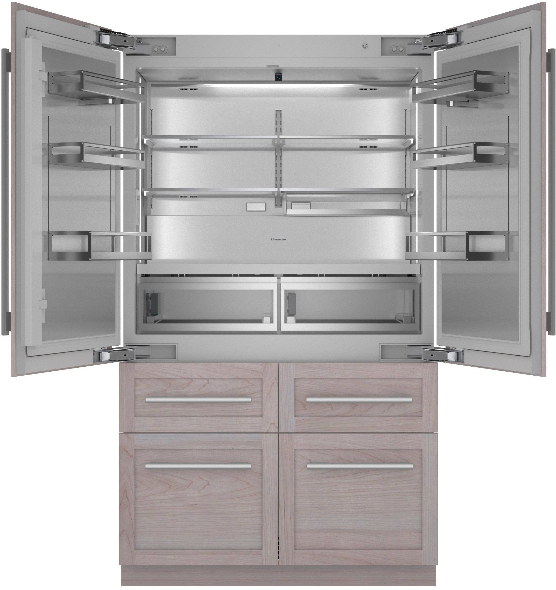 Angle. Thermador - Freedom Collection 27.7 Cu. Ft. French Door Built-in Smart Refrigerator with Internal Water Dispenser - Panel-ready.